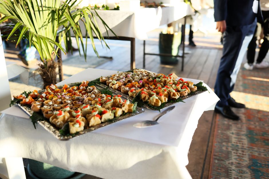 Elegant wedding catering appetizers